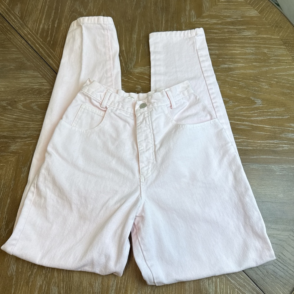 Light Pink High-Waist Jeans "Mixed Blues"